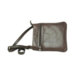 Borsa a tracolla in pelle - Marrone scuro - Img 2