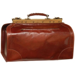 Borsa da viaggio Old America in Pelle (Media). Marrone - Img 2