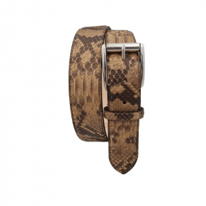 CINTURA UOMO 4 CM IN PITONE ORIONE BELTS ARTIGIANALE MADE IN ITALY - Img 5
