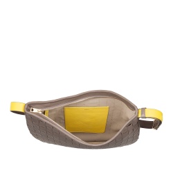 DUDU Borsa a Spalla Donna in Pelle Intrecciata – Elegante Borsa Hobo con Cerniera, Borsa a Tracolla in Vera Pelle con Manico Regolabile e Interni Capienti - Img 3