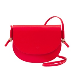 DUDU Borsa a Tracolla Donna Piccola in Pelle, Borsetta Design Sottile Compatta con Chiusura a Bottone, Tracolla Regolabile
