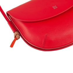 DUDU Borsa Donna a Tracolla con Patta in Vera Pelle, Piccola Borsetta a Spalla con Pattina a Bottone Magnetico, Borsa - Img 4