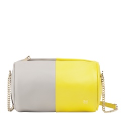 DUDU Borsa Donna Cilindrica in Pelle, Borsa a Tracolla con Catena e Pelle, Borsa a Cilindro Piccola Fashion Elegante con Cerniera
