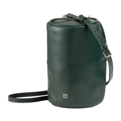 DUDU Borsa Donna Cilindrica in Pelle, Borsa a Tracolla con Catena e Pelle, Borsa a Cilindro Piccola Fashion Elegante con Cerniera - Img 3