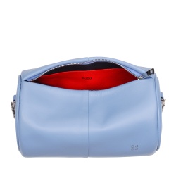 DUDU Borsa Donna Cilindrica in Pelle, Borsa a Tracolla con Catena e Pelle, Borsa a Cilindro Piccola Fashion Elegante con Cerniera - Img 5