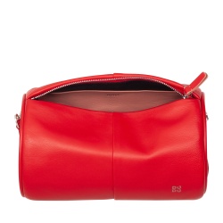 DUDU Borsa Donna Cilindrica in Pelle, Borsa a Tracolla con Catena e Pelle, Borsa a Cilindro Piccola Fashion Elegante con Cerniera - Img 5