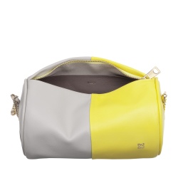 DUDU Borsa Donna Cilindrica in Pelle, Borsa a Tracolla con Catena e Pelle, Borsa a Cilindro Piccola Fashion Elegante con Cerniera - Img 5