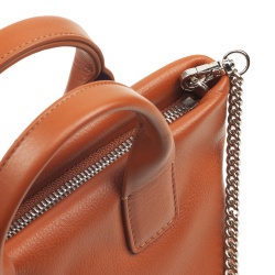 DUDU Borsa Donna Piccola a Tracolla in Vera Pelle, Borsa Mini Bag da Sera Elegante, 22 x 13 cm, Doppi Manici, Tracolla a Catena, Chiusura Zip - Img 4