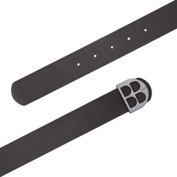 DUDU Cintura Uomo Reversibile in Pelle Liscia e Nabuk Bicolore, Made in Italy, Double Face, con Fibbia Personalizzata - Img 3
