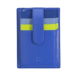 DUDU Porta Carte di Credito in Pelle Multicolore Sottile Slim Uomo Donna con 9 Slot e Chiusura di Sicurezza