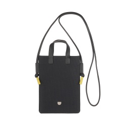 DUDU Porta Cellulare a Tracolla in Pelle e Tessuto – Borsa Piccola Uomo Donna con Tracolla Regolabile, Leggera e Moderna per Smartphone e Accessori - Img 2