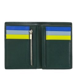 DUDU Portafoglio da uomo a libro RFID in pelle multicolore con lampo