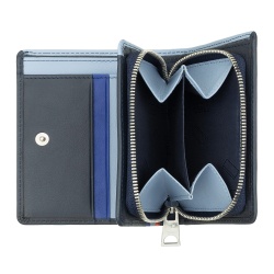 DUDU Portafoglio Donna Piccolo di Pelle Colorata Porta Carte e Tessere con Portamonete Zip e Bottone - Img 4