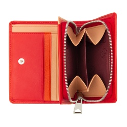 DUDU Portafoglio Donna Piccolo di Pelle Colorata Porta Carte e Tessere con Portamonete Zip e Bottone - Img 4