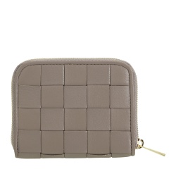 DUDU Portafoglio Donna Piccolo in Pelle Intrecciata Zip Around – Elegante e Compatto, Porta Carte, Portamonete e Banconote con Cerniera - Img 2