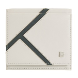 DUDU Portafoglio Unisex in Vera Pelle – Bifold con Chiusura a Bottone e Portamonete Esterno – Design Ispirato ai Tornei Campi da Tennis