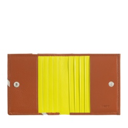 DUDU Portafoglio Unisex in Vera Pelle – Bifold con Chiusura a Bottone e Portamonete Esterno – Design Ispirato ai Tornei Campi da Tennis - Img 4
