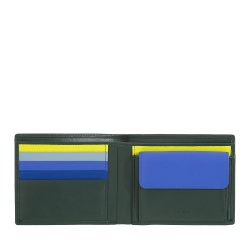 DUDU Portafoglio uomo RFID in pelle Nappa colorato con portamonete e porta carte