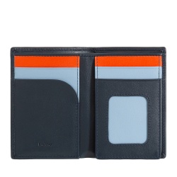 DUDU Portafoglio Uomo Slim in Pelle, Design Piccolo e Sottile, Porta Soldi e Carte Tessere, Portafogli Compatto con Patta e Finestra