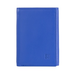 DUDU Portafoglio Uomo Trifold in Pelle, Porta Tessere Carte RFID Verticale con Bottone, Porta Banconote, Multicolore - Img 2