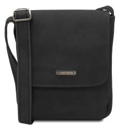 John - Borsello da uomo in pelle con zip frontale