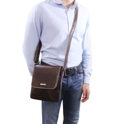 John - Borsello da uomo in pelle con zip frontale - Img 9