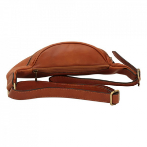 MARSUPIO IN PELLE MODELLO 2 TASCHE OLD ANGLER FIRENZE - Img 3