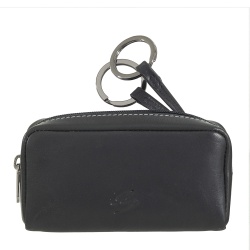 Nuvola Pelle Astuccio Portachiavi in Pelle con Cerniera – Portachiavi con 2 Anelli Metallici e Tasche con Zip per Chiavi, Monete e Piccoli Oggetti - Img 2