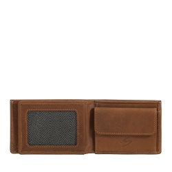 Nuvola Pelle Mini Portafoglio Uomo in Pelle con Portamonete – Compatto ed Elegante, da Taschino Giacca, con Scomparti Carte, Finestre Trasparenti e Design Minimal