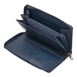 Nuvola Pelle Portafoglio Donna Grande con Cerniera in Pelle Zip Around 14 Tasche Porta Carte di credito e Portamonete - Img 3