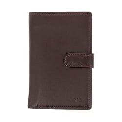 Nuvola Pelle Portafoglio Donna Grande in Pelle Nappa con Bottone Portamonete e 12 Tasche Porta Carte di Credito