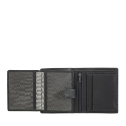 Nuvola Pelle Portafoglio Uomo in Pelle Piccolo con Portamonete – Portafoglio Compatto in Vera Pelle con Scomparti per Carte, Banconote, Zip Interna e Monete - Img 3
