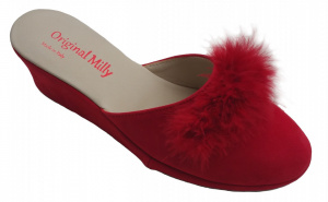 PANTOFOLA DONNA MILLY IN CAMOSCIO ARTIGIANALE MADE IN ITALY - Img 2