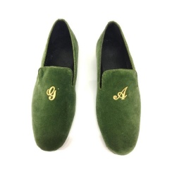 PANTOFOLE UOMO CHIUSE DA VIAGGIO IN VELLUTO GEDA PERSONALIZZABILI CON INIZIALI MADE IN ITALY - Img 3