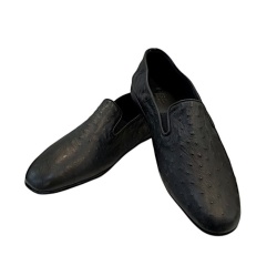 PANTOFOLE UOMO CHIUSE IN PELLE DI STRUZZO GEDA MADE IN ITALY