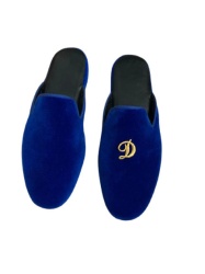 PANTOFOLE UOMO IN VELLUTO GEDA PERSONALIZZABILI CON INIZIALI MADE IN ITALY - Img 4