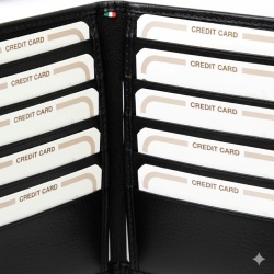 PORTA CARTE DI CREDITO IN PELLE A 10 POSTI CON RFID OLD ANGLER FIRENZE - Img 7