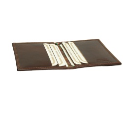 Porta carte di credito in pelle con RFID - marrone - Img 2