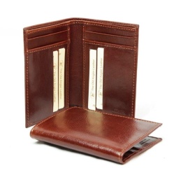 PORTA CARTE IN PELLE CON RFID-BROWN - Img 1