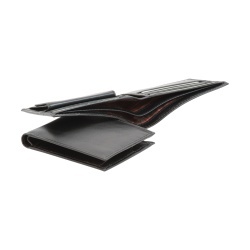 Portafoglio in pelle con portaspiccioli e RFID - black - Img 3
