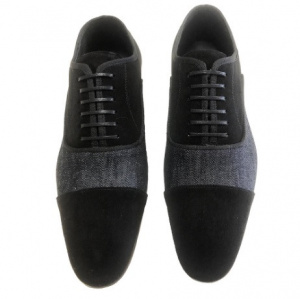 SCARPE UOMO STRINGATE IN CAMOSCIO E TESSUTO GAROFALO GIANBATTISTA ARTIGIANALI MADE IN ITALY