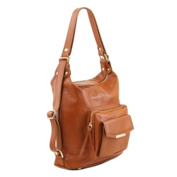 TL Bag - Borsa donna in pelle convertibile a zaino - Img 4