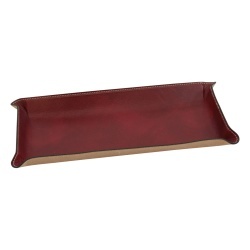 Vassoio da scrivania in pelle - rosso - Img 2