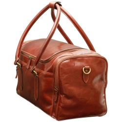 Arno. Borsa da Viaggio in pelle. Marrone - Img 4