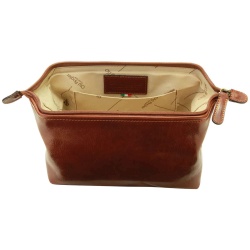 Beauty case in pelle. Marrone - Img 2