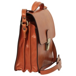 Borsa a tracolla in pelle. Marrone Coloniale - Img 4