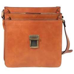 Borsa a tracolla in pelle. Marrone Coloniale - Img 5