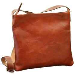 Borsa a tracolla in Pelle. Marrone - Img 4