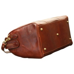 Borsa da viaggio con tracolla. Marrone - Img 4