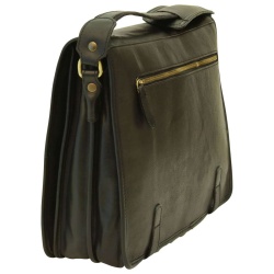 Borsa Messenger in vitello nappato. Nero - Img 4